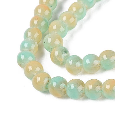 Acrylic Imitation Cat Eye Beads Strands OACR-Q197-01A-10-1