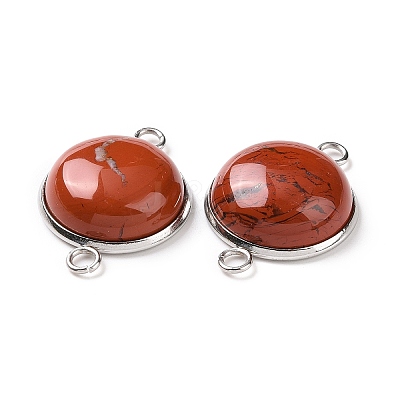 Natural & Synthetic Mixed Gemstone Connector Charms G-D059-01B-1