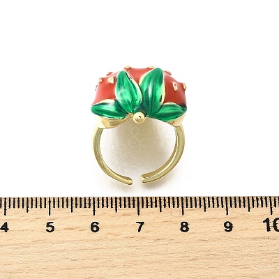 Brass Cuff Rings RJEW-H251-01G-1
