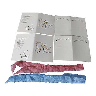 Paper Wedding Vows Card AJEW-WH0258-902B-1