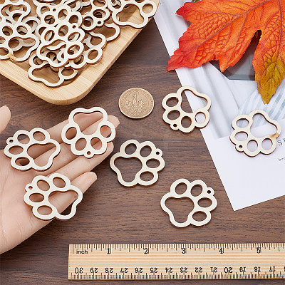 Wood Pendants WOOD-WH0024-155B-1