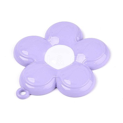 Spray Painted Alloy and Enamel Big Pendants PALLOY-T092-80B-1