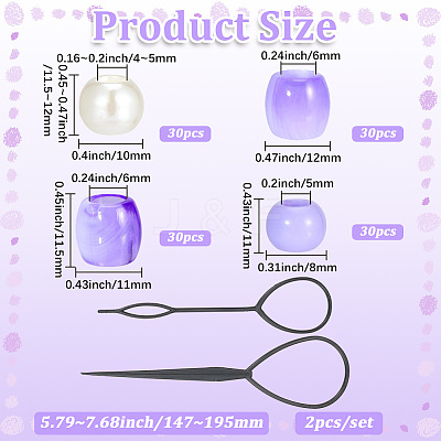 1Bag Plastic Hair Braiding Tool FIND-PA0001-59-1