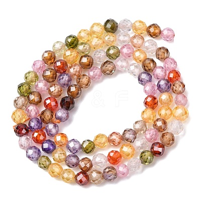 Cubic Zirconia Beads Strands G-G792-47-C-1