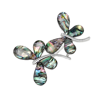 Retro Abalone Shell Two Butterfly Brooches PW-WGA6E26-01-1