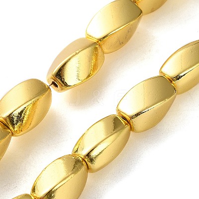Electroplated Synthetic Non-magnetic Hematite Beads Strands G-P545-G03-8x12mm-1