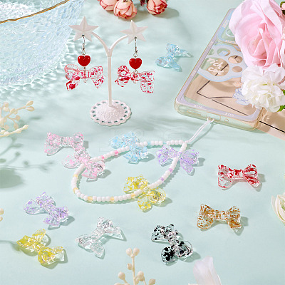 40Pcs 8 Colors Transparent Acrylic Beads OACR-TA0004-05-1