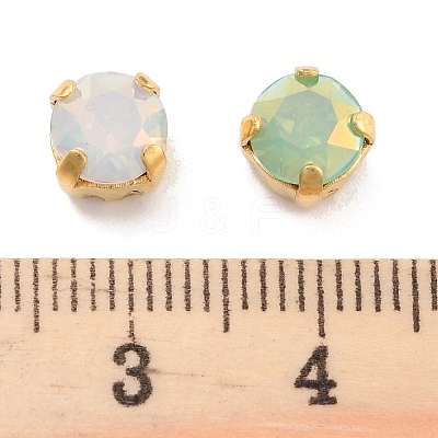 Flat Round Opal Sew On Rhinestones RGLA-G024-12A-G-1