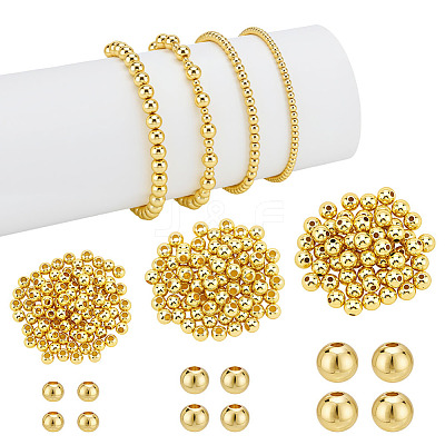 240Pcs 3 Styles Brass Solid Beads KK-ME0002-70-1