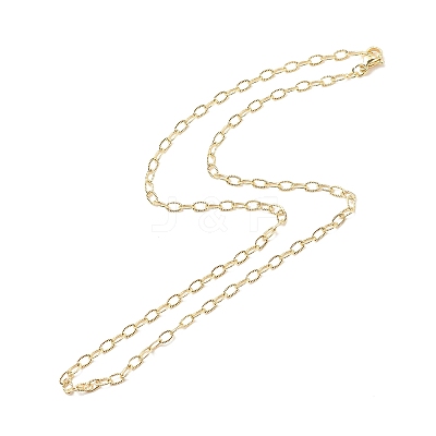 Brass Cable Chains Necklace for Women X-NJEW-P265-32G-1