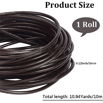 10M Round Cowhide Leather Cord WL-CL0001-32B-02-1