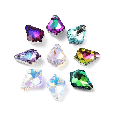 AB Color Plated Electroplate Glass Pendants EGLA-O003-06C-M-1