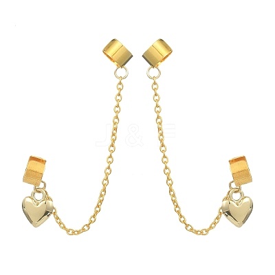 Brass Cuff Earrings EJEW-JE05407-01-1
