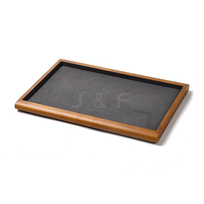 Wood with Velvet Jewelry Display Tray Stands VBOX-C003-06B-1