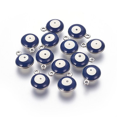 304 Stainless Steel Enamel Charms STAS-O123-C-06P-1