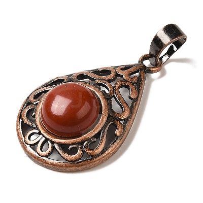 Natural Red Jasper Pendants G-H065-02R-22-1