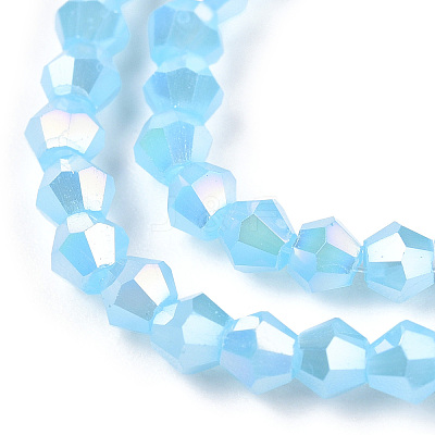 Imitation Jade Electroplate Glass Beads Strands EGLA-A039-J2mm-B03-1