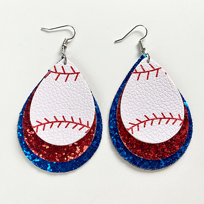 Synthetic Leather Dangle Earrings FS-WG9193E-07-1