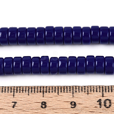 Opaque Solid Color Glass Beads Strands X-GLAA-N026-3x6mm-09-1