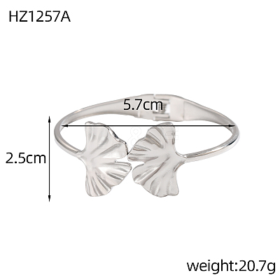 304 Stainless Steel Cuff Bangles STAS-OY009-16P-1