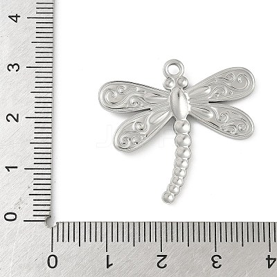 304 Stainless Steel Dragonfly Pendants X-STAS-S186-08C-P-1