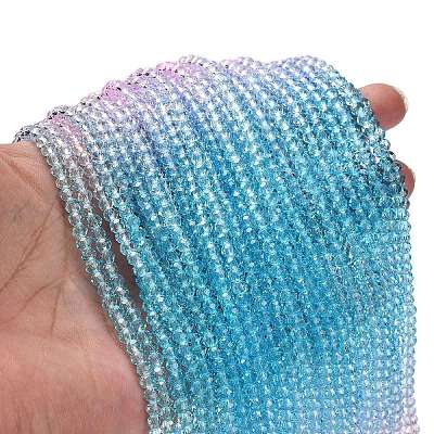 Transparent Painted Glass Beads Strands LS-DGLA-A034-T4mm-A22-1