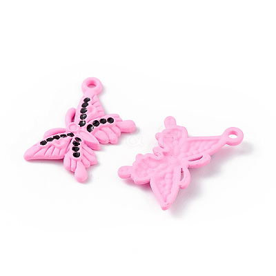 Spray Painted Alloy Pendants PALLOY-K001-24-1