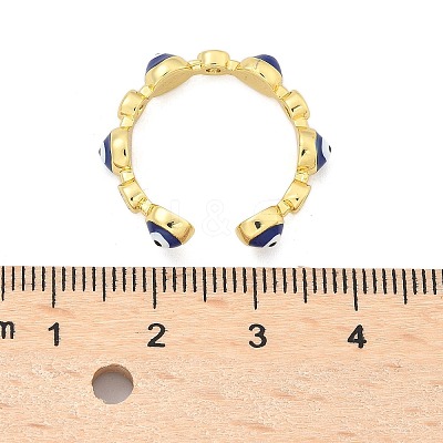 Brass Micro Pave Clear Cubic Zirconia Cuff Rings RJEW-C100-21G-1