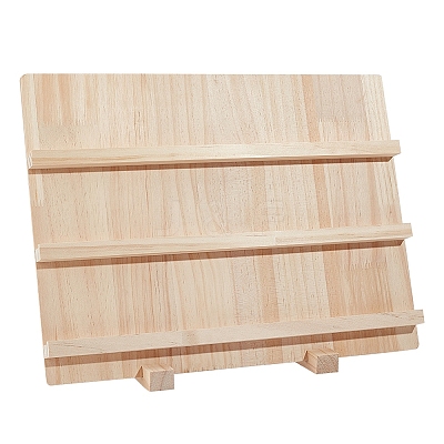 Synthetic Wooden Earring Display Stands EDIS-WH0015-04-1