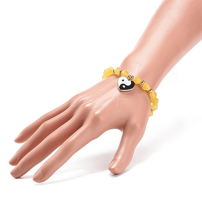 Natural Jade Stretch Bracelet BJEW-JB08525-04-1