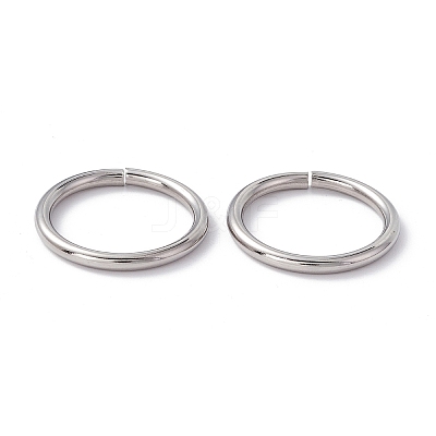 Non-Tarnish 304 Stainless Steel Open Jump Rings X-STAS-C040-01G-P-1