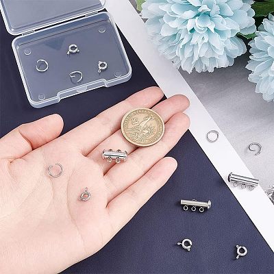 304 Stainless Steel Clasps Sets STAS-UN0010-94P-1