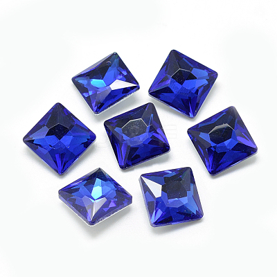 Pointed Back Glass Rhinestone Cabochons RGLA-T027-8x8mm-11-1