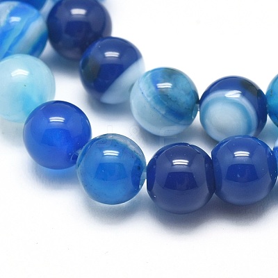 Natural Striped Agate/Banded Agate Beads Strands X-G-I254-03A-05-1