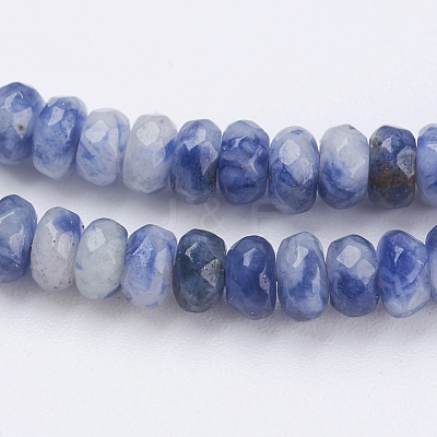 Natural Blue Spot Jasper Beads Strands G-K255-14-1