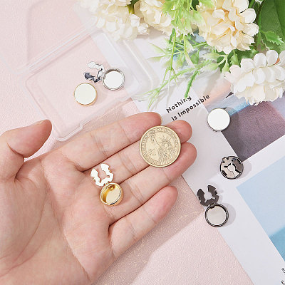 3 Pairs 3 Colors Brass Cufflinks BUTT-CA0001-22-1