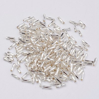 Glass Twisted Bugle Beads SEED-E002-6mm-821#-1