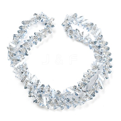 Electroplate Transparent Glass Beads Strands EGLA-P052-02A-PL01-1