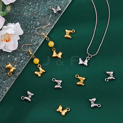 20Pcs 2 Colors 304 Stainless Steel Charms STAS-HS0001-88-1