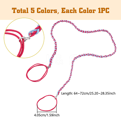 5Pcs 5 Colors Nylon Hair Ties Wigs OHAR-GA0001-15-1