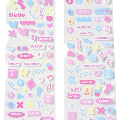 PET Plastic Stickers LS-DIY-H168-01A-1