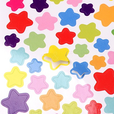 Star Pattern DIY Paper Picture Stickers AJEW-L053-03-1