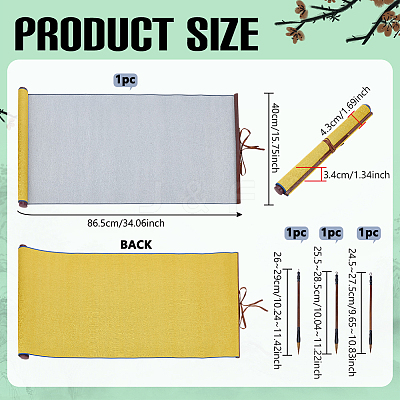 1Pc Polyester & Plastic & Alloy Chinese Calligraphy Brush Water Writing Magic Cloth AJEW-PH0008-93C-1