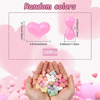 100Pcs Opaque Acrylic Beads OACR-SP0001-96-1