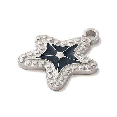 304 Stainless Steel Enamel Pendants STAS-Q301-03P-1