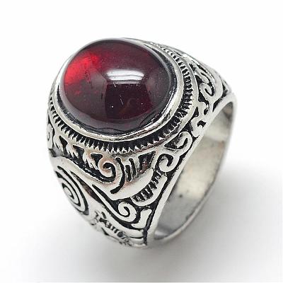 Alloy Resin Finger Rings RJEW-S038-095-20mm-1