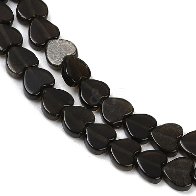 Natural Obsidian Beads Strands G-M403-A41-02-1