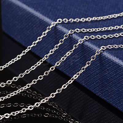 Brass Cable Chain Necklace SW028-S-1