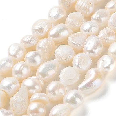 Natural Keshi Pearl Beads Strands PEAR-Z002-10-1
