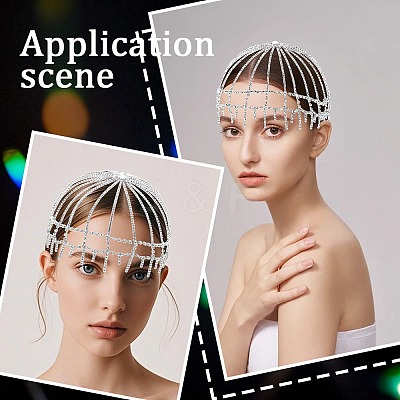 Alloy Rhinestone Headbands AJEW-WH20020-247P-1